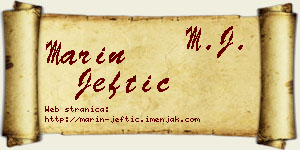 Marin Jeftić vizit kartica